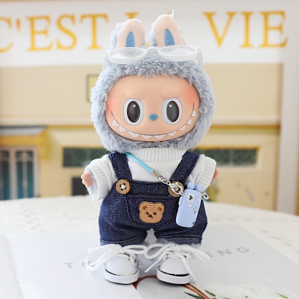 6 Kläder för Labubu Dockor Tillbehör Stilfull Kawaii Ou A3