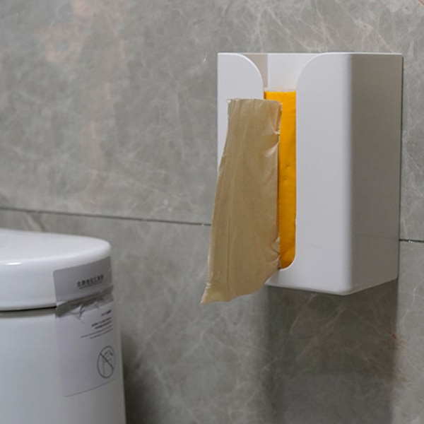 Selvklebende vevboksholder for vevboks, vevholder for veggmontering Gray