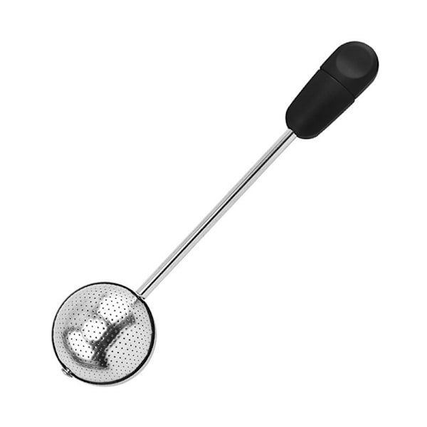 Bærbar 304 rustfrit stål roterende te-infuser og kaffegrumsfilter A