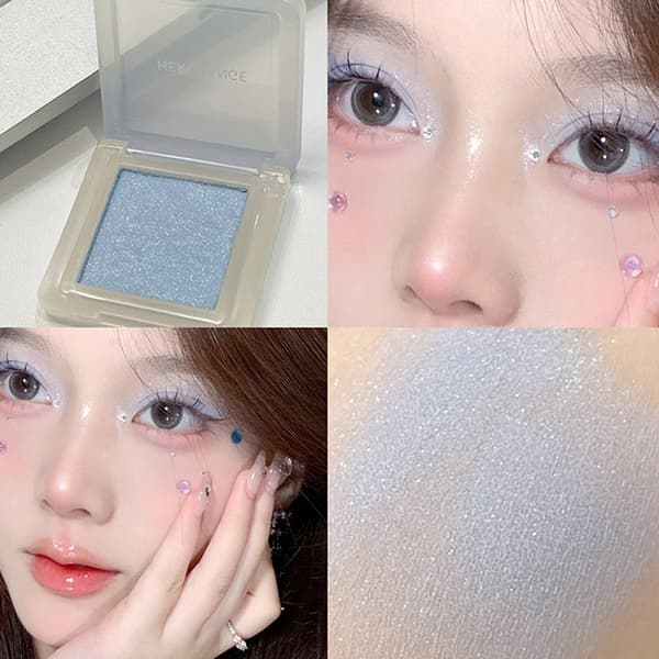 Øyenskygge Glansfull Glitter Perlemor Øyenskygge Highlighter Langvarig A4