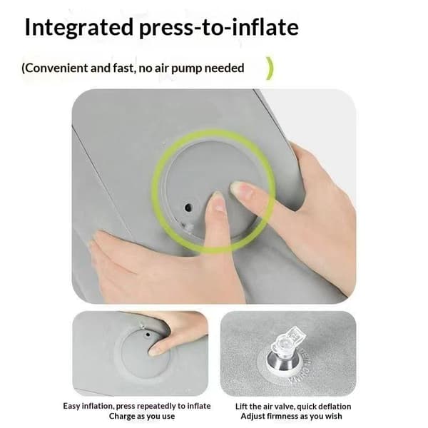 Oppblåsbar fotstøttepute PVC fotstøtte luftpute pute Tra Basic model