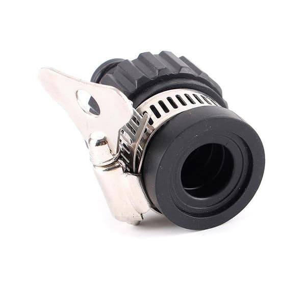 2 stk. holdbar universal vandhaneadapter plasthurtigkobling til slange Black