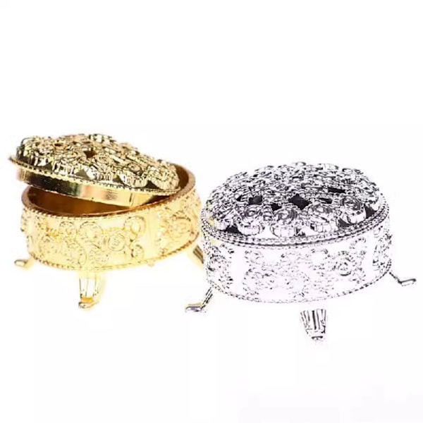 Hule guld folie kage slik boks bryllup favoriser ægteskab baby sho Silver
