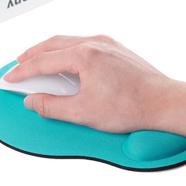 Musematte med håndleddsstøtte for bærbar matte Anti-Slip Gel Wrist EV Light blue