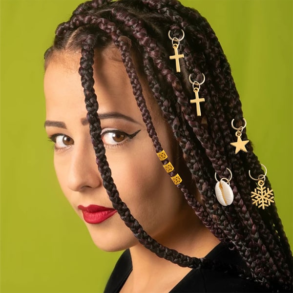 60-170 stk. Mix Hårringe Flettet Dreadlocks Perler Manchetter Clips 75pcs