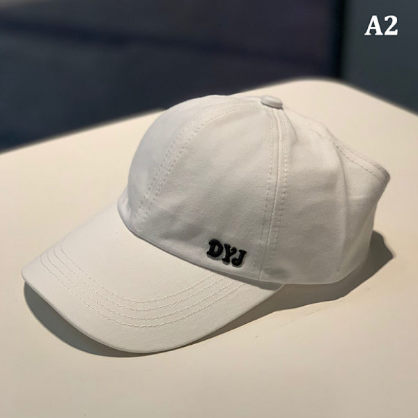 Brev Ensfarvet høj hestehale baseballkasket Sports Golf Tennis White