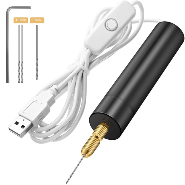 2/5 stykker sæt Elektrisk USB Mini Drill Graver Pen Drilling Je A2 3pcs drill
