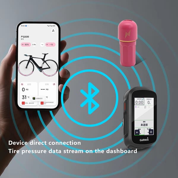 2 stycken/kartong TPMS T1 däcktrycksövervakningssystem cykelluft Pr Pink