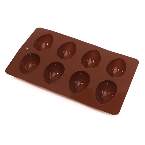 DIY 8 äggformade påskägg i silikonform för bakning av bakverk och choklad Coffee