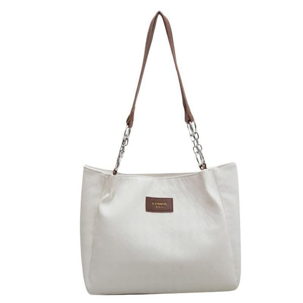 Preget Argyle-mønster Tote Bag Kvinner Stor Kapasitet Pendling S Brown
