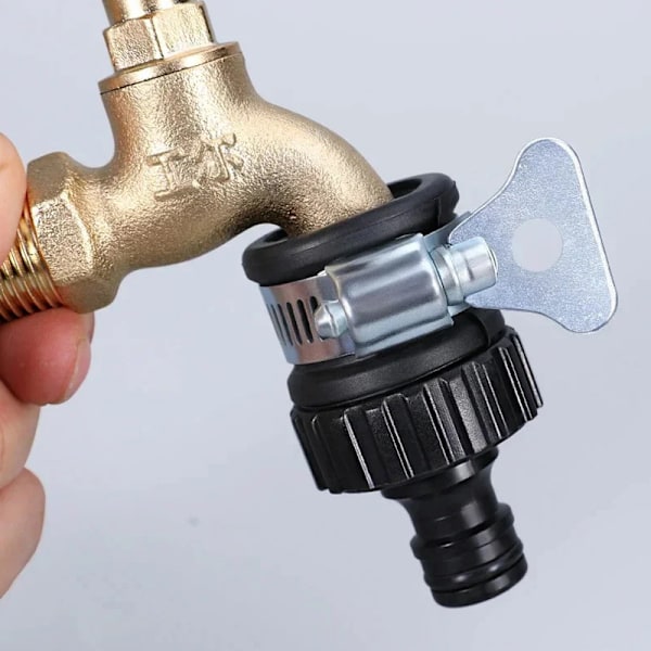 Universal vandhane adapter plastik slange fitting hurtig forbindelse Black