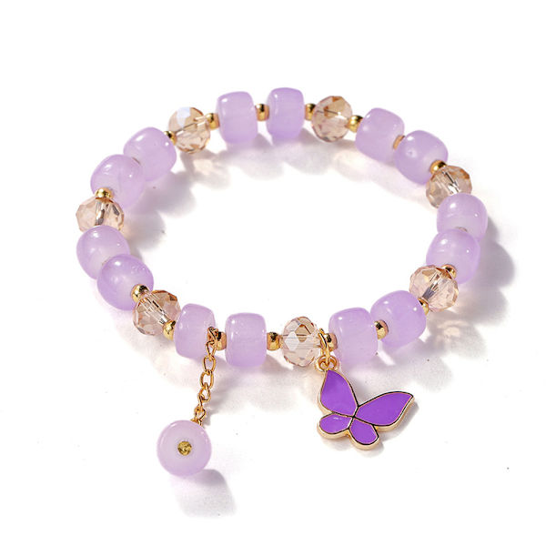 Kvinnor Flickor Glaspärlor Armband Butterfly Form hänge Damer A15