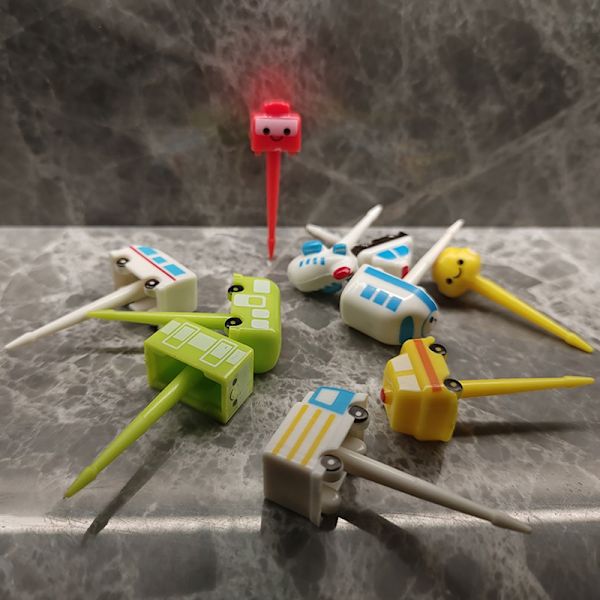 Sarjakuva Fruit Fork Toothpicks ja Animal Selection Mini Lunch Bo