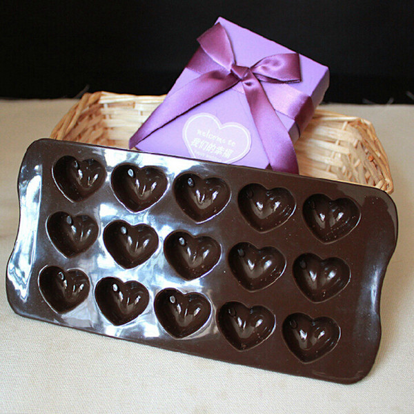 Nyt hjerte silikone fondant form kage slik gelé chokolade muf