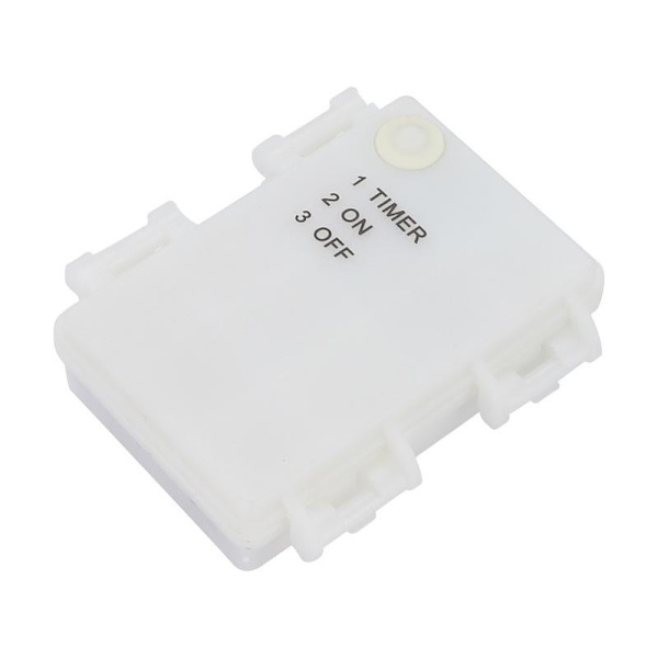 1 stk. nr. 5 batteripatron med timerfunktion, 3 sektioner AA White