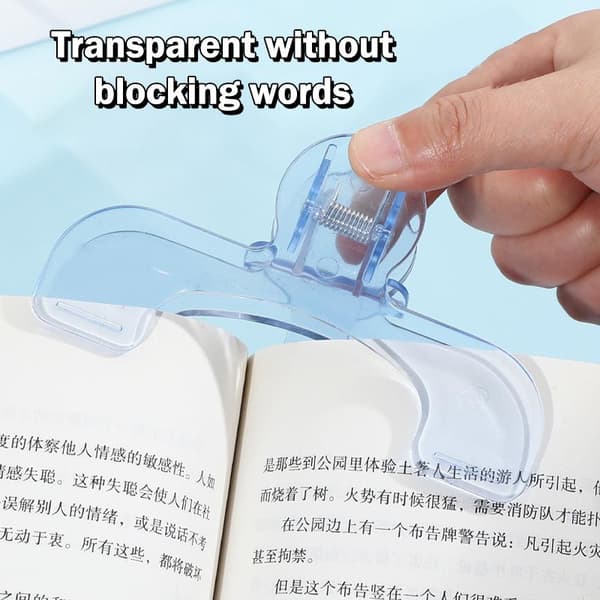 2/3 st transparent bokklämma i plast med stativ läshjälp fix A2
