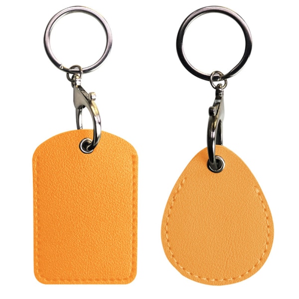 Nyckelring i PU-läder Skyddsfodral Case Tillträdeskortväska K Yellow