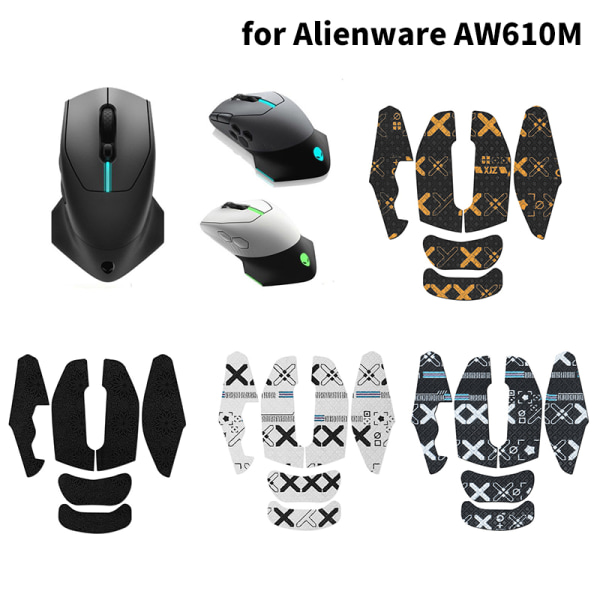 Svettebestandige musegrepstape-klistremerker for Alienware AW6 A1