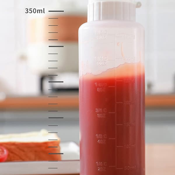 1 st 350/175 ml 5-håls kryddflaskor ketchup senapsflaska Gray 350ml