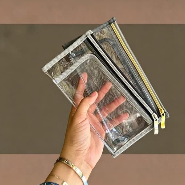 Pas- og billetmappe Premium Klar PVC Vandtæt Multi Col A1
