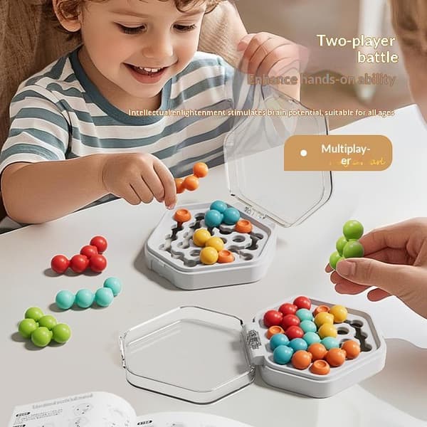 Mini tasku Montessori-palapelilelut helmipeli IQ-lautapeli lapsille A3