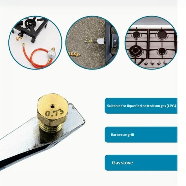 5 stk. brenner gasskomfyr LPG-konverteringssett dyser 50 65 70 87 95 Bra