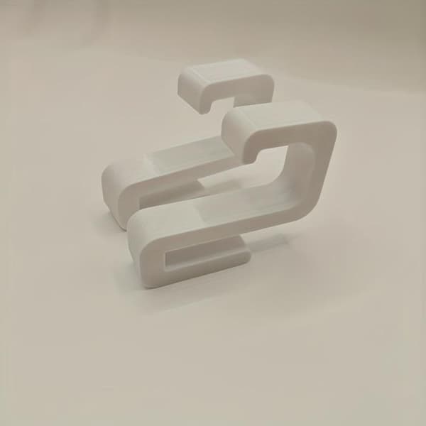 2 kpl 3D raskaan käytön suihkukoukku White 2PCS