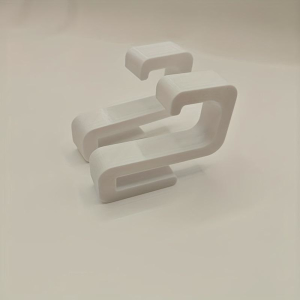 2 stk 3D kraftig dusjkrok White 2PCS