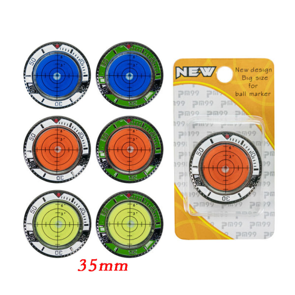 Golf Slope Putting Level Reading Ball Marker & Hat Clip Outdoor C