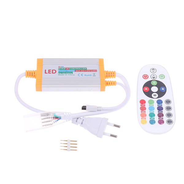 1 stk. 220V EU COB LED Strip lysdæmper manuel controller med 50/100M D