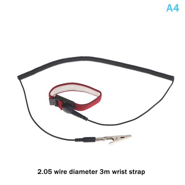 Antistatisk armbånd Elektrostatisk kablet justerbart ESD-kabel W A4