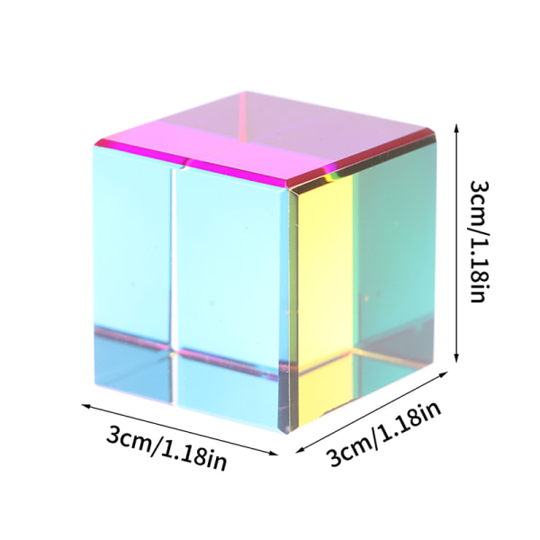 30 mm Color Cube Prisme Tre primærfarger Popular Science Opti