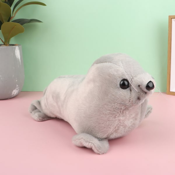 23 cm Soft Seal Pehmolelut e Sea World Animal -täytetty nukke Sea L Gray