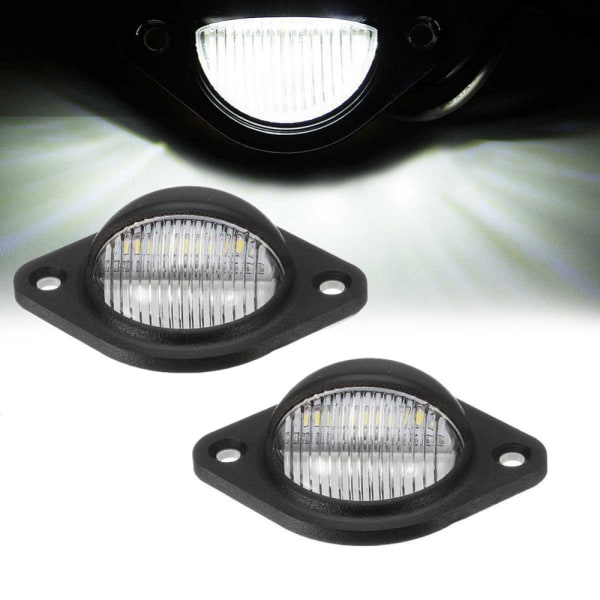 1kpl 12V LED-numerokilpi Valaisin pyöreä LED-rekisterikilpi