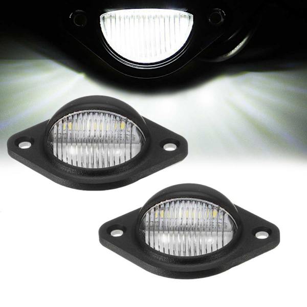 1st 12V LED nummer registreringsskylt Light LED Rund registreringsskylt