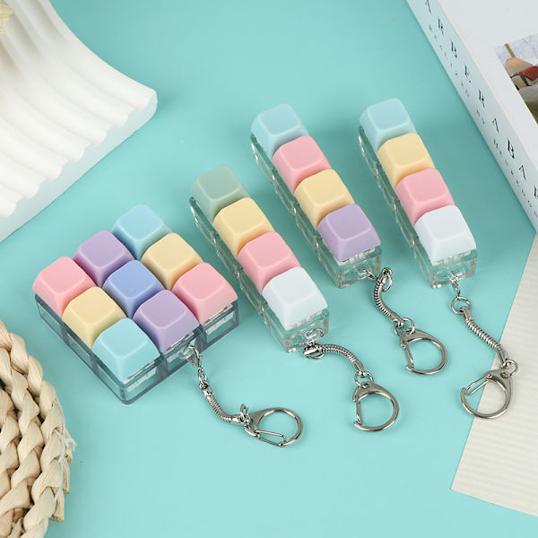 aron Color Keyboard Key Toy DIY Button Keycap Sensory Keychain E