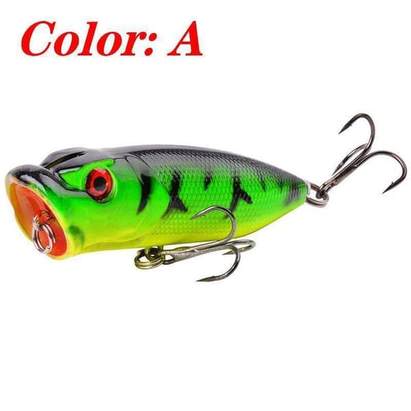 Topwater Popper Fiskelokke 65mm 12g Hård Wobbler til Bas Gedde A5
