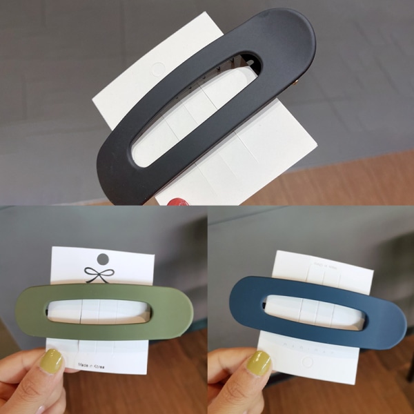 Hårklemme for kvinner Store Matte hårnåler Bangs Barrettes Jenter Coffee
