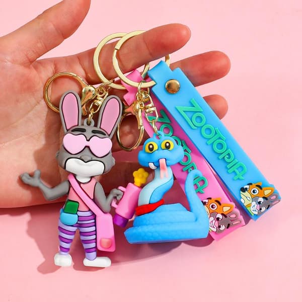 Tecknad Zootopia Nyckelring e Judy Nick PVC Figur Nyckelring Baksida A3