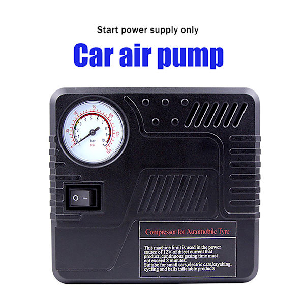12V Däckpump Luftkompressor Bärbar Bil Däckpump Däck B