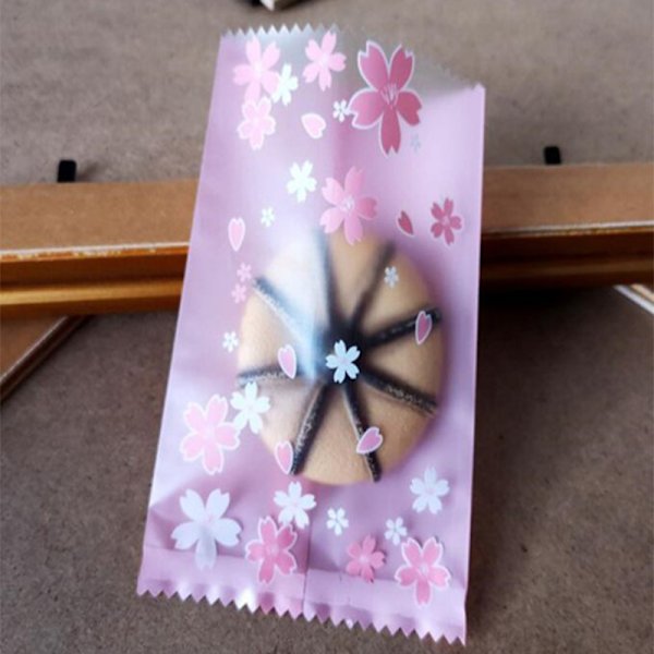 100 stk. Hine Sealing Æggeblomme Sprød Snowflake Emballagepose DIY A