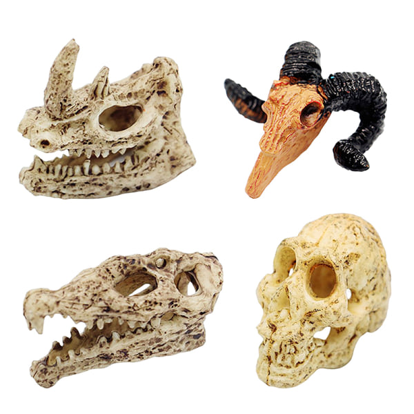 1:12 Dockhus Djurskalle Modell Apes Rhinos Bone Terror Hallo Crocodiles