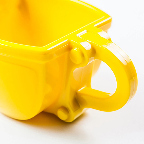 1Pc 3D Gravemaskine Spand Model Cafe Kaffekrus Med Spadeskovl Orange