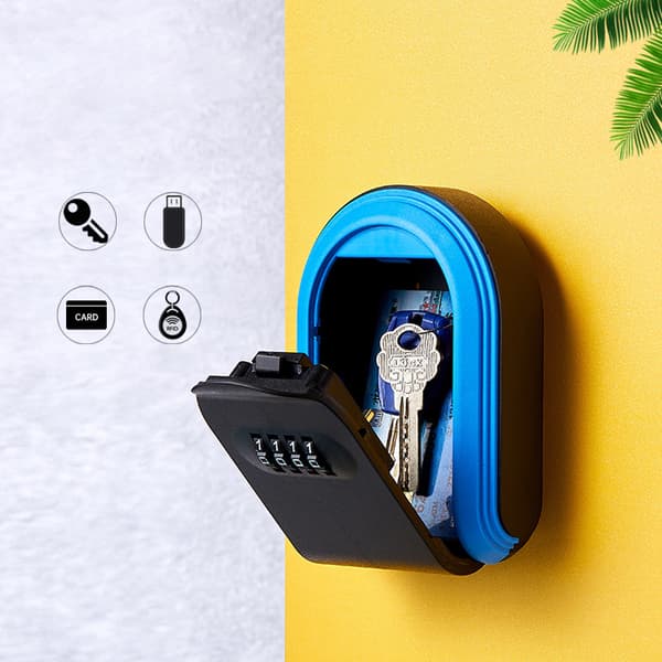 Väggfäste Key Storage Secret Box Organizer 4-siffrig kombination