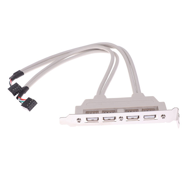 4-porttinen USB 2.0 - 9-nastainen emolevyn otsikon kiinnikkeen jatke