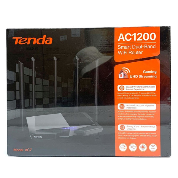Tenda AC1200 Dual-Band 2,4G og 5G trådløs ruter Wifi Repeater Black