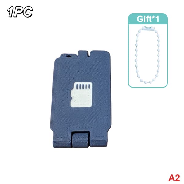 Micro SD-kortförvaringsfodral med nyckelring kompatibel med SD/HC/ A2
