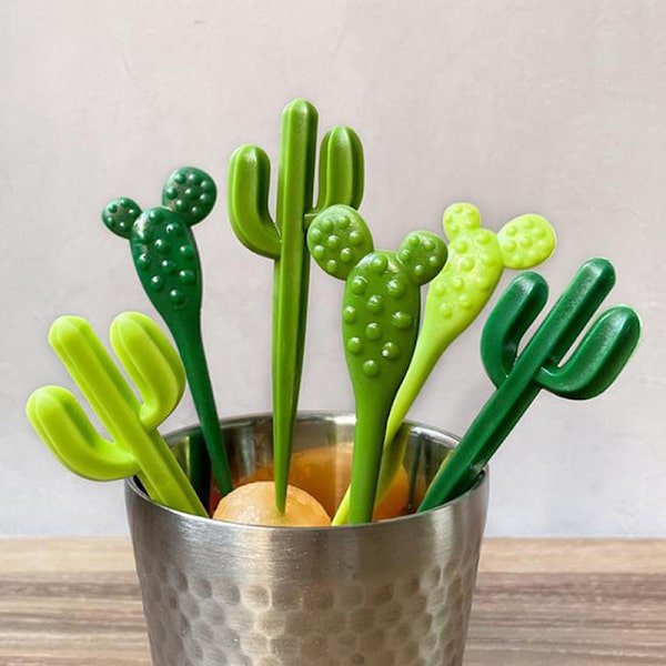 Hedelmähaarukka minisarjakuva lapsille välipalakakku jälkiruoka hedelmäpoimi C(6pcs)