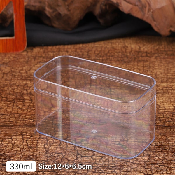 Rektangulær gjennomsiktig plastboks av kjeksgodteriboks Wi A3