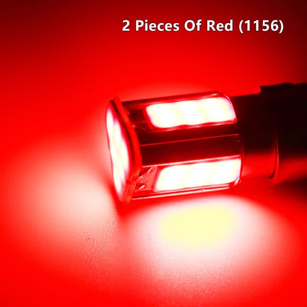 2 stk. COB LED 1156 1157 BA15S Bremselyspærer 12V til bil A3